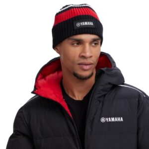 Cappello Yamaha Revs in maglia nero e rosso