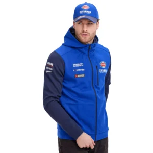 Felpa con zip originale Yamaha da uomo World Superbikes 24